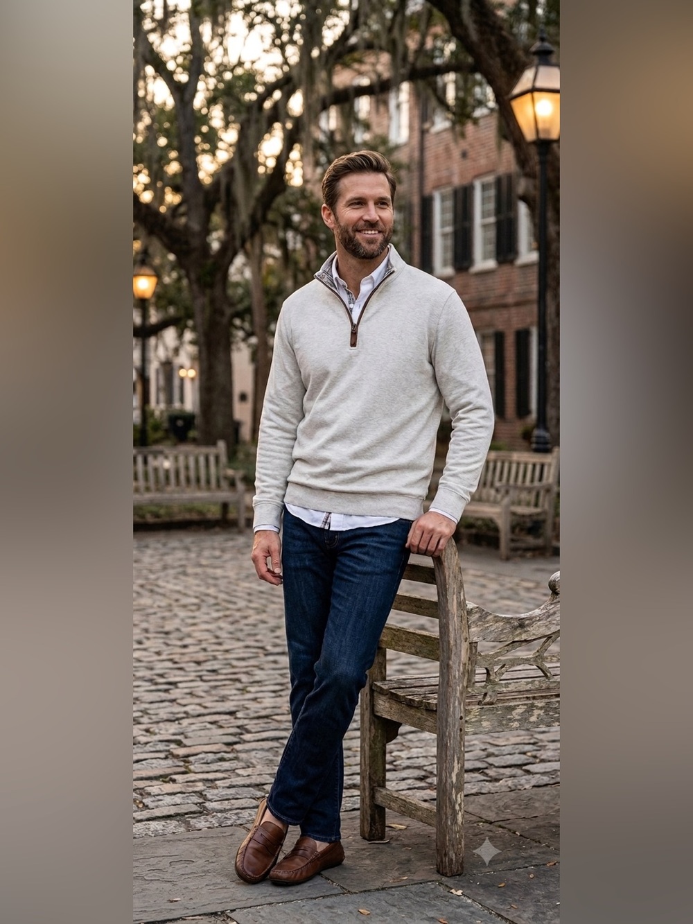 COASTAL COTTON CLOTHING QUARTER ZIP LONG SLEEVE SWEATER